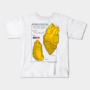 Kyber Crystal Science Illustration in Yellow Kids T-Shirt